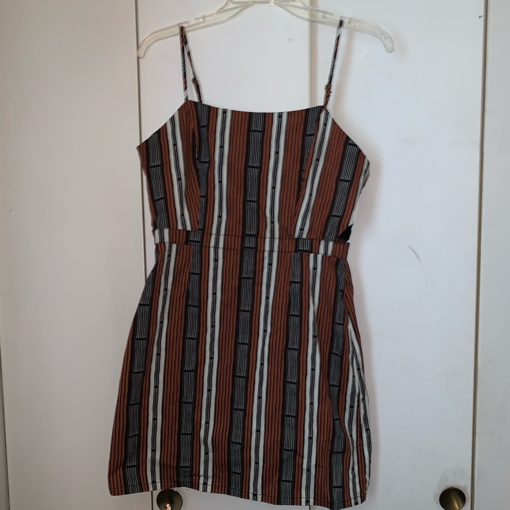 Tribal striped mini dress